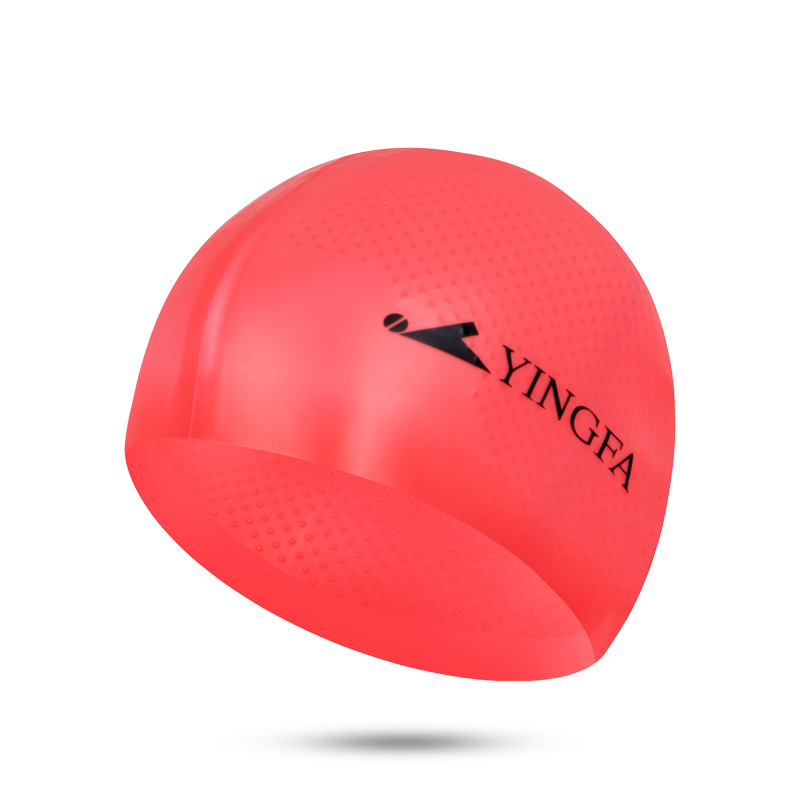 Wholesale British hair solid color silicone swimming cap particles adult boys and girls universal long hair waterproof swimming cap multi-color optional