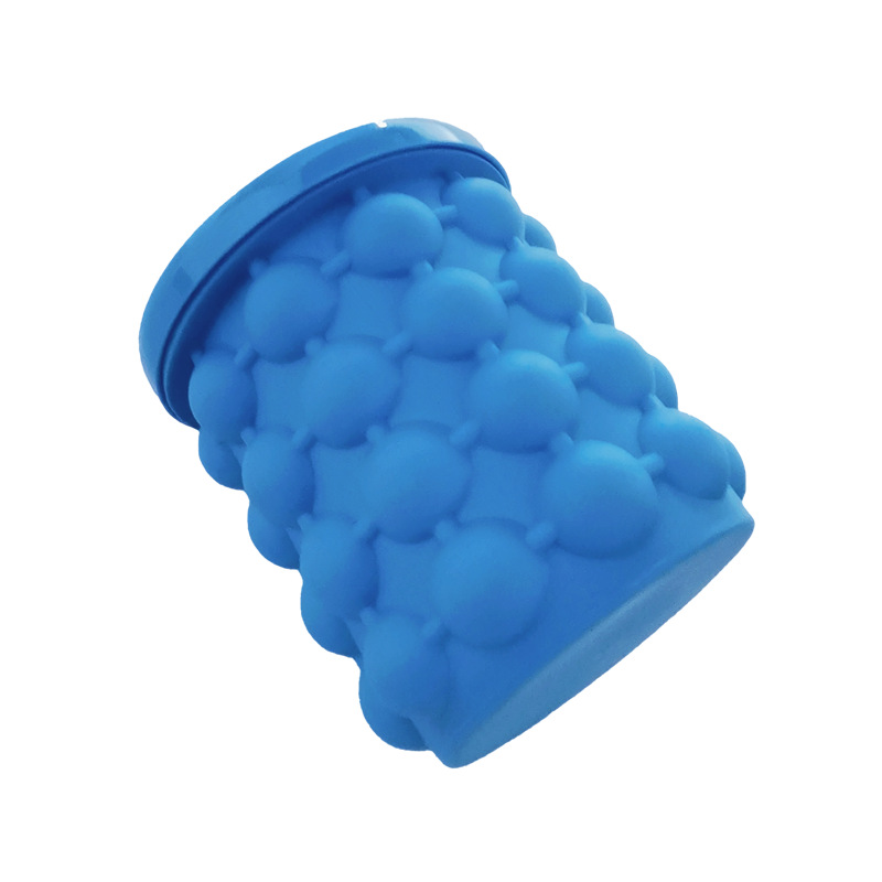 Cross-border new outdoor portable ice bucket household ice maker bar double-layer plastic ice bucket round thermal insulation commercial