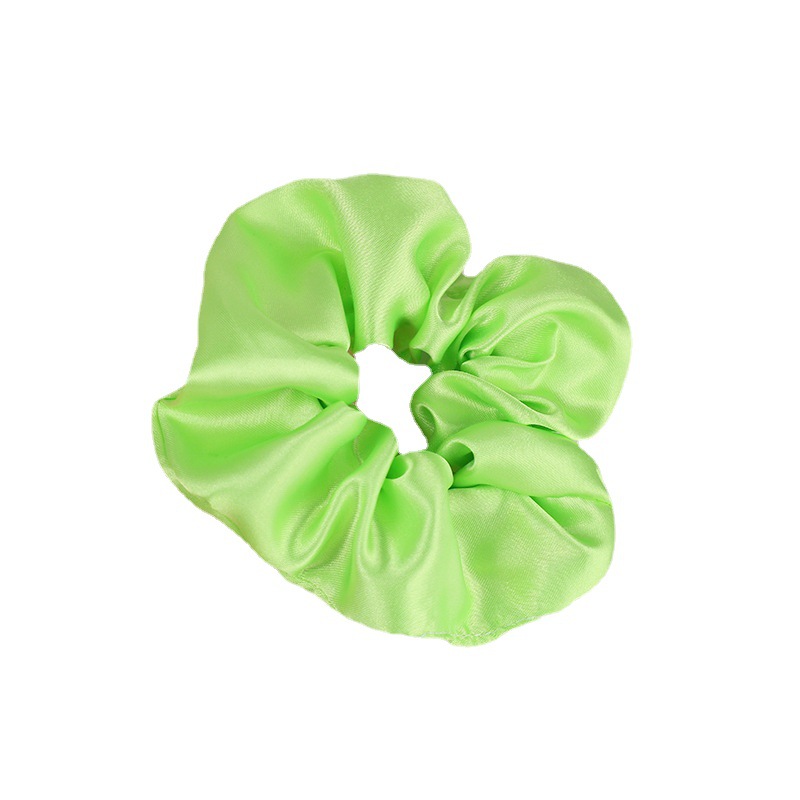 Cross-border hot selling solid color hair ring large satin large intestine cloth ring European and American hair accessories multi-color head rope rubber band factory direct sales