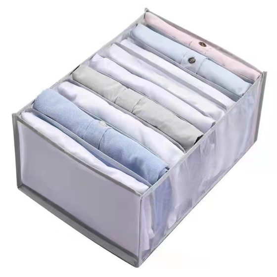Household Underwear Storage Box Jeans Storage Artifact Sub-format Storage Grid Dormitory Socks Tiling Box Mesh
