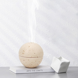 Natural Marble Spherical Aromatherapy Burner Home Desktop Entrance TV Cabinet Decorations Fragrance Burner