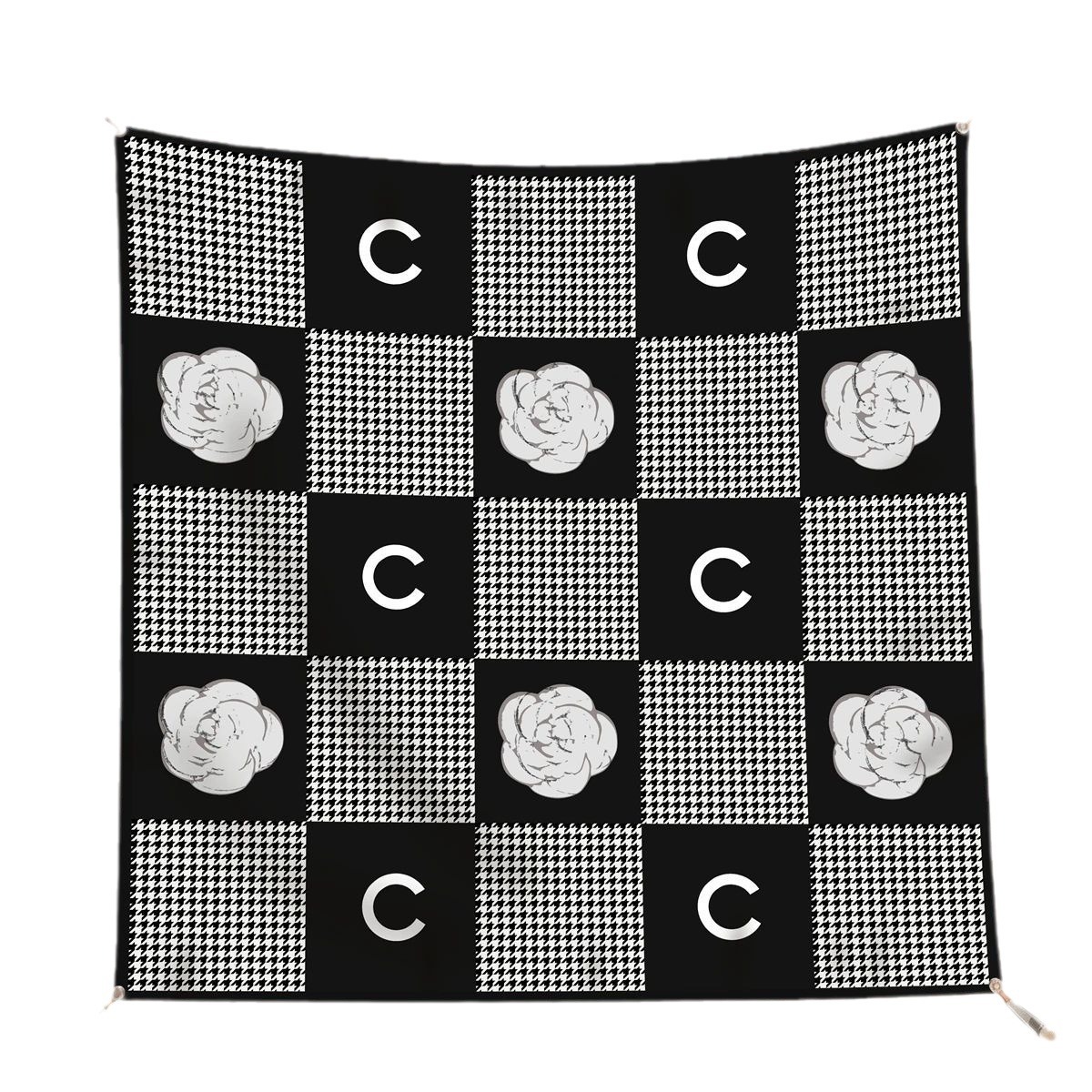 New 90 Square Scarf Handmade Table Edition Printing Machine Curl Women's Headscarf Shawl Twill Large Square Scarf Retro High-Level Sense