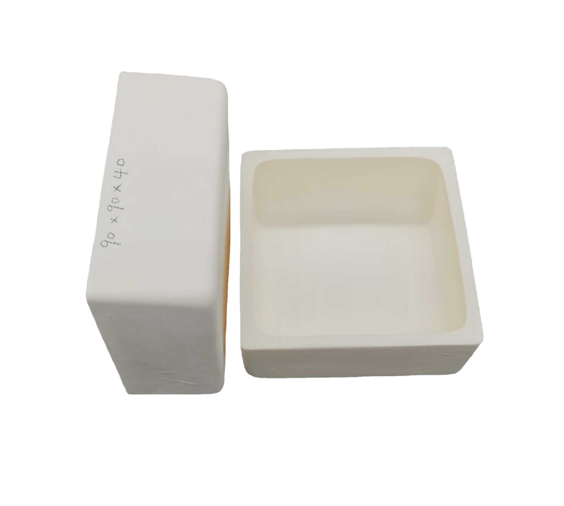 Square 99 porcelain high purity Crucible alumina Crucible corundum Crucible factory direct Ruiming ceramics