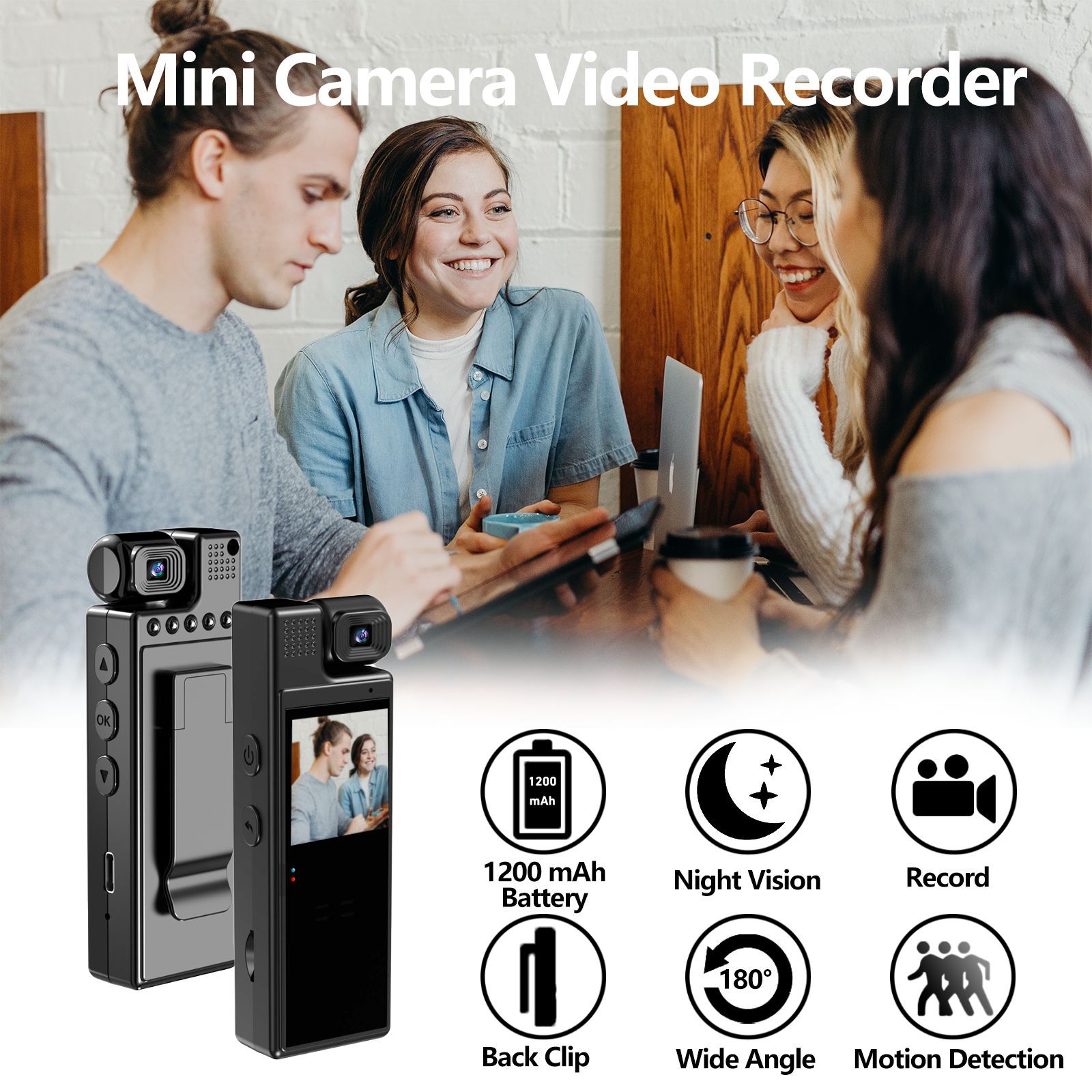 2024 L9WiFi HD night vision 1080p HD quality portable conference outdoor sports recorder