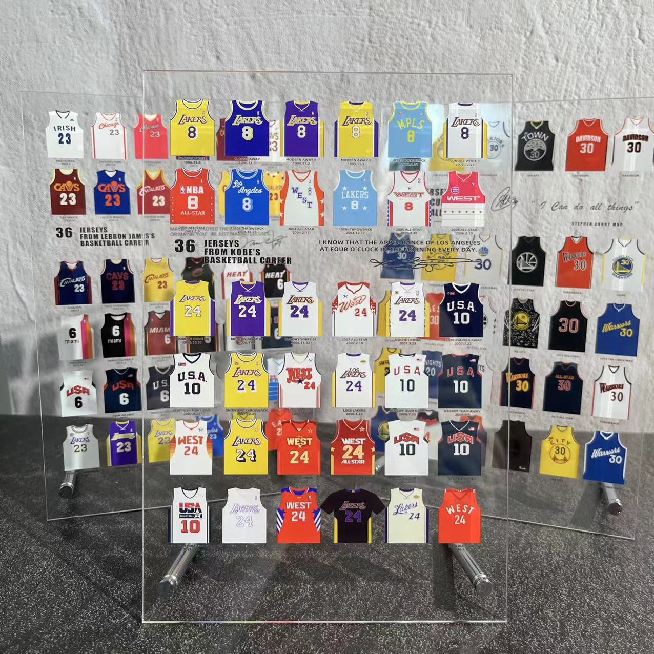 Kobe James Curry Career Jersey Sneakers Souvenir Photo Frame Picture Album Poster Ornaments Basketball Handset