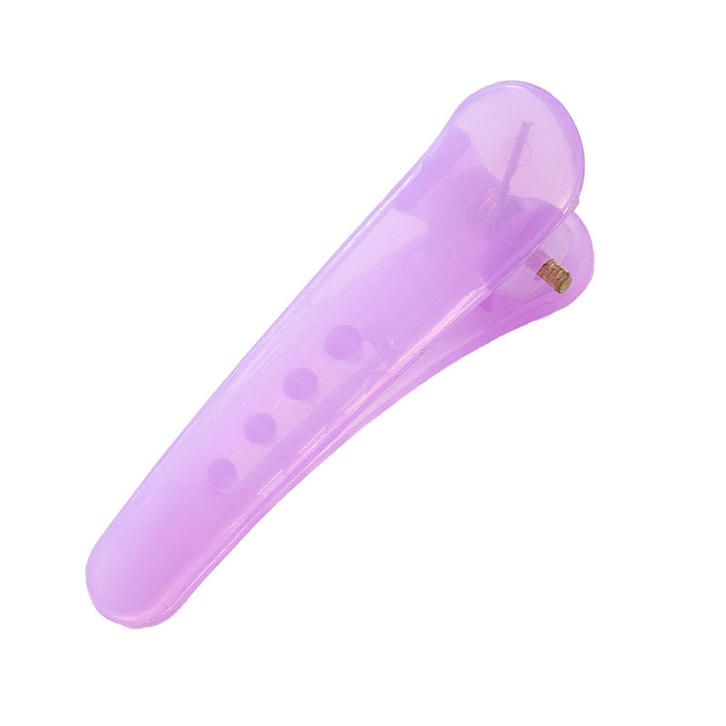 Candy color small hair clip bangs cute duck bill clip color transparent alligator clip 3.6cm children's plastic hair clip