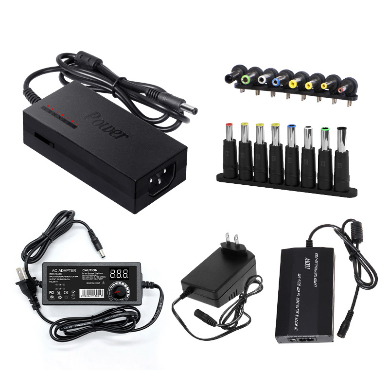 96w multi-function charger 3-12v24v5a3a car digital display notebook universal adjustable power adapter