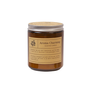 Processing Customized Smokeless Aromatherapy Candle Wholesale Bedroom Incense Ornaments Brown Bottle Handmade Fragrance Gift