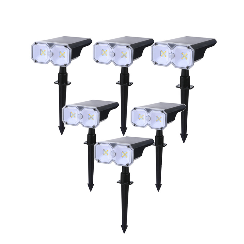 New solar induction ground lamp outdoor lawn lamp landscape garden lamp solar garden waterproof tree shooting lamp