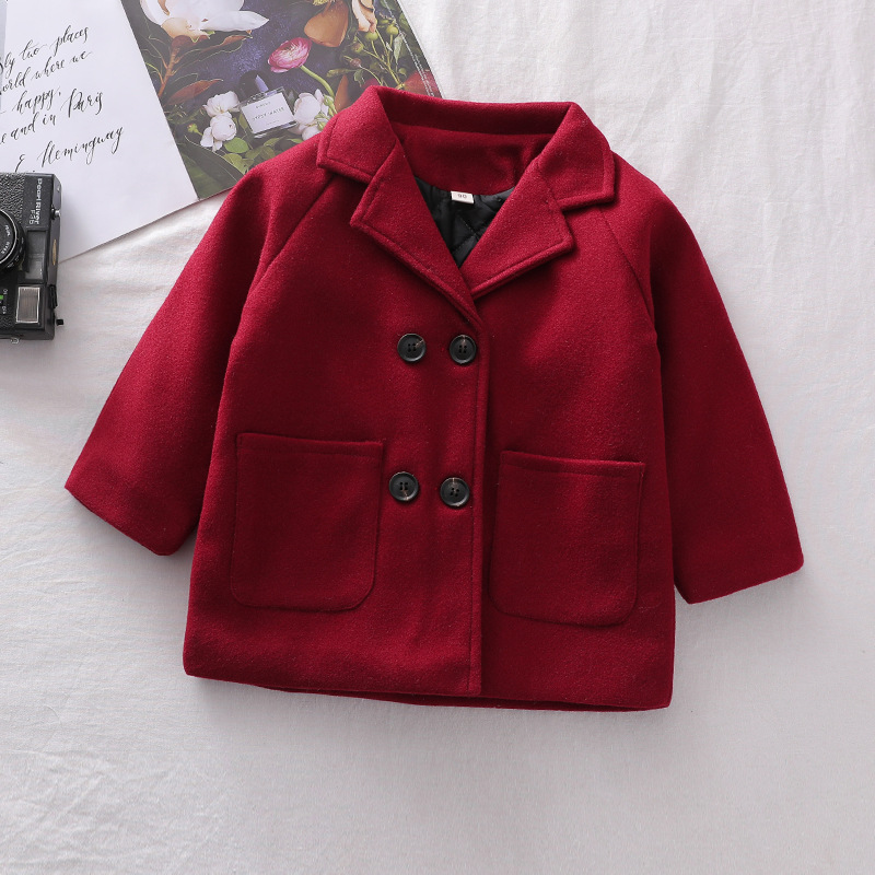 2023 Foreign Trade AliExpress Amazon Boys Children's Coat Children's Woolen Coat Coat