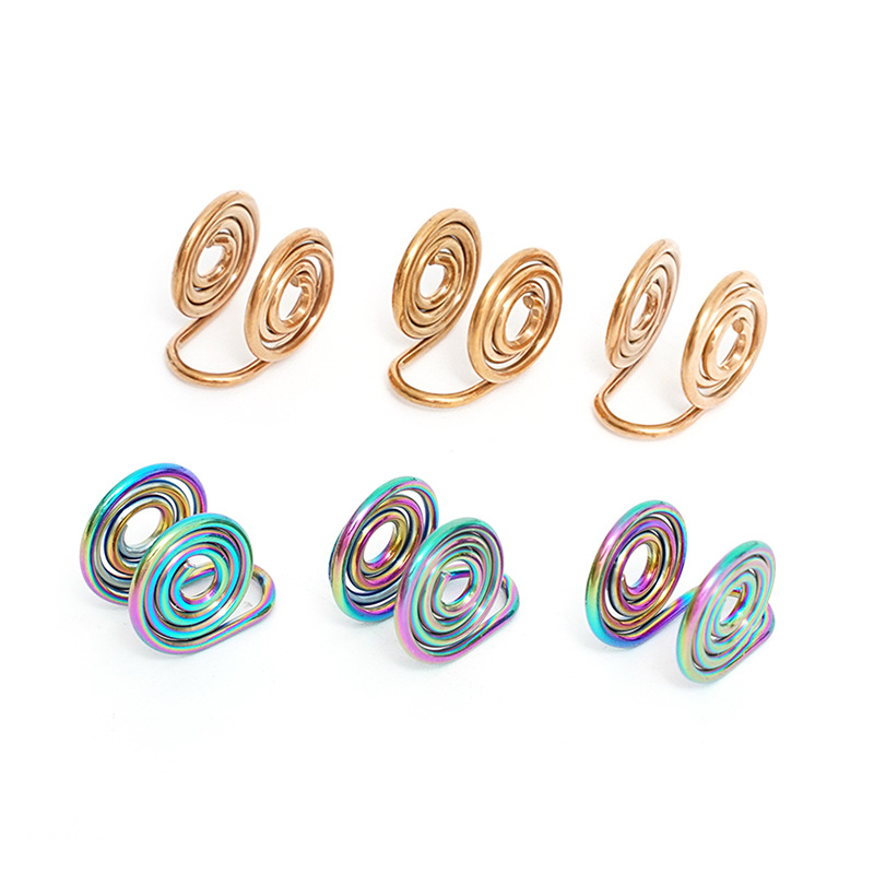 Factory wholesale mosquito coil ear clip no ear hole painless electroplated earrings accessories personality simple fashion ear clip