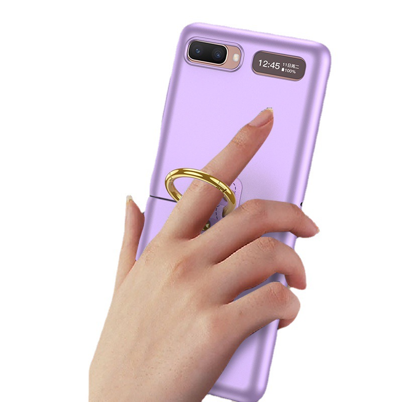 New Samsung Galaxy z flip Phone Case Ring Folding Creative f7070 Ultra Thin f7000 Case