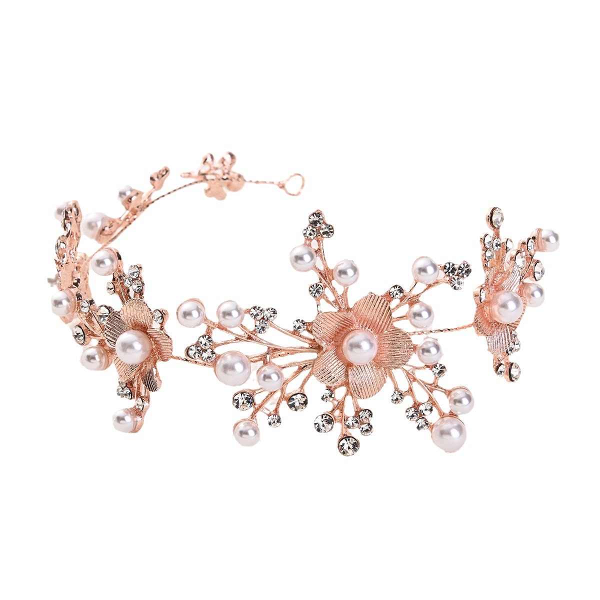 Bride headdress Korean wedding dress alloy soft chain wedding hair accessories flower butterfly hair band wholesale