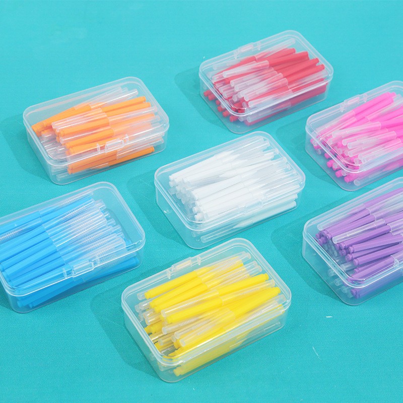 Cross-border supplier pencil interdental brush retail interdental brush orthodontic interdental brush 40 boxed interdental brush
