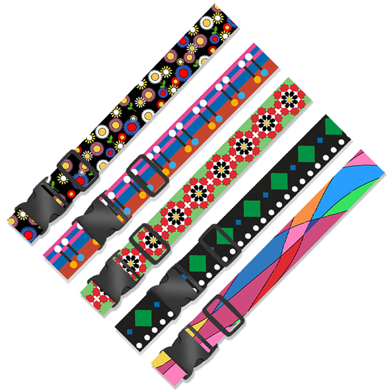Cross-border Luggage Strap Reinforced One-word Luggage Strap Buckle Suitcase Packing Strap Ethnic Style Luggage Strap