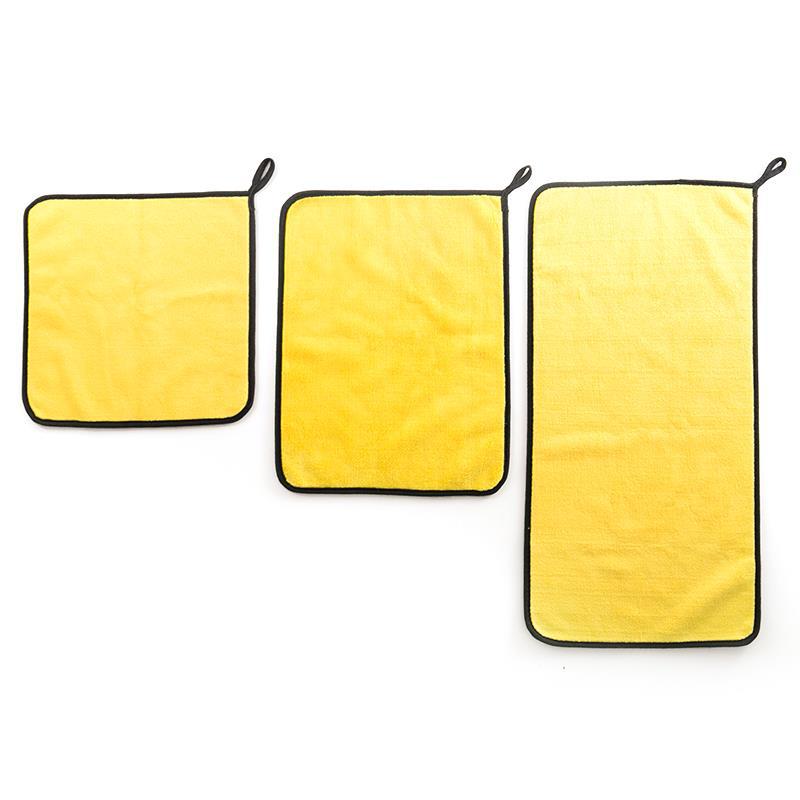 Car towel double-sided composite fiber thickened absorbent coral fleece glass car wash cloth car towel wholesale