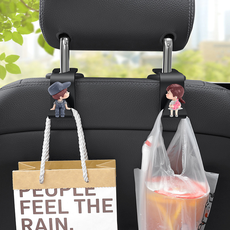 Car Hook Car Seat Back Interior Supplies Hidden Adhesive-Free Rear Backrest Multifunctional Storage Hook