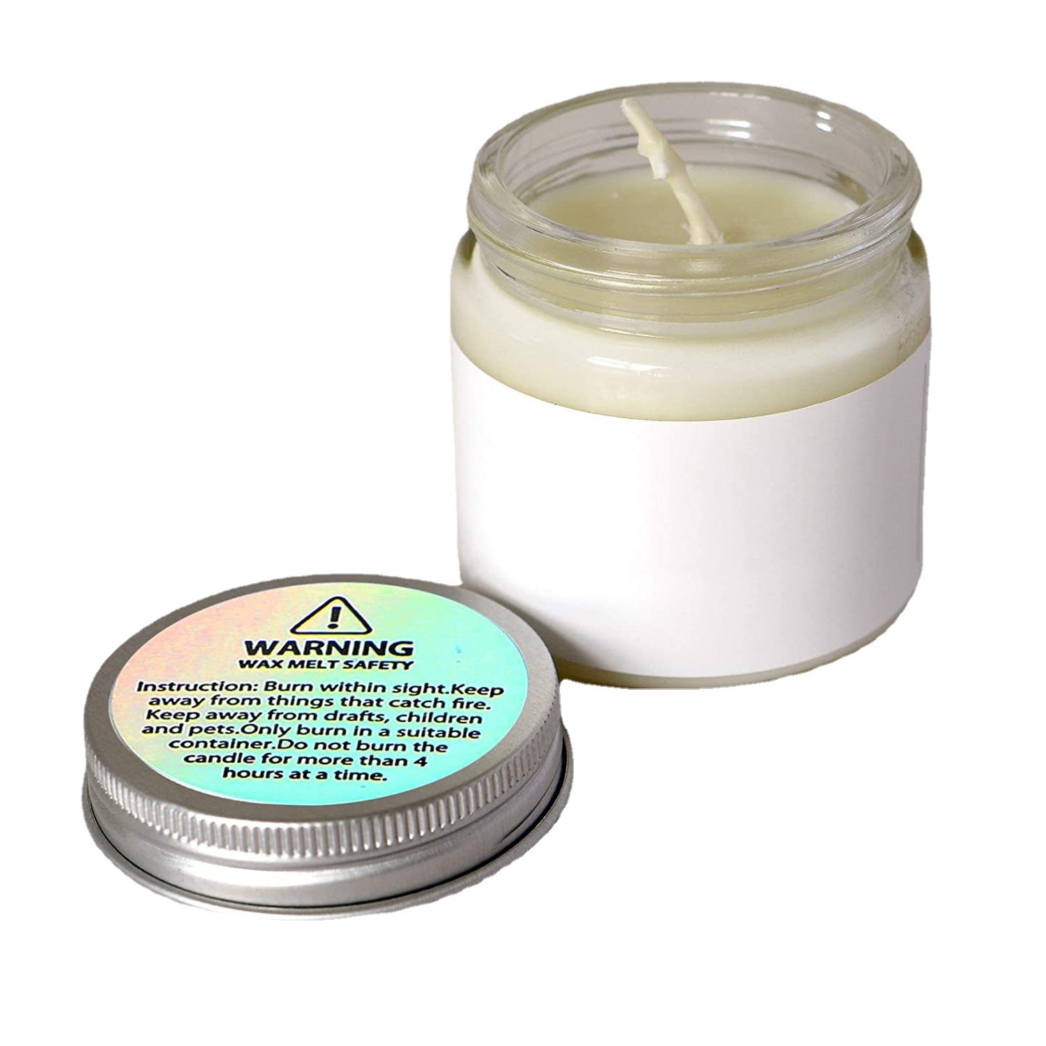 Spot wax melt safety sticker anti-choking candle warning warning label sticker laser label
