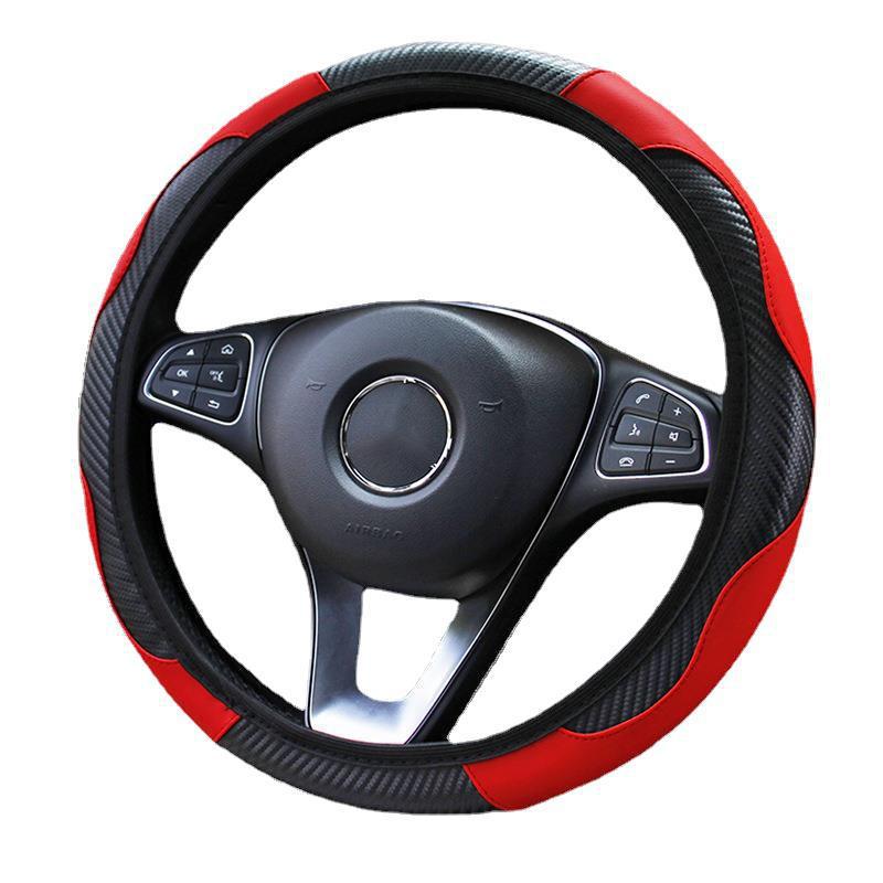 New car steering wheel cover carbon fiber sports non-inner ring elastic band handle cover AliExpress cross-border