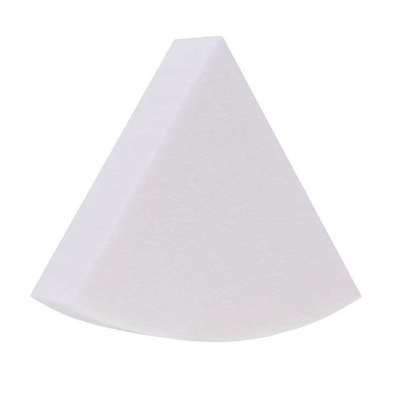 Teacher Mao's same latex leather triangle puff flat polishing makeup sponge do not eat powder fan-shaped puff