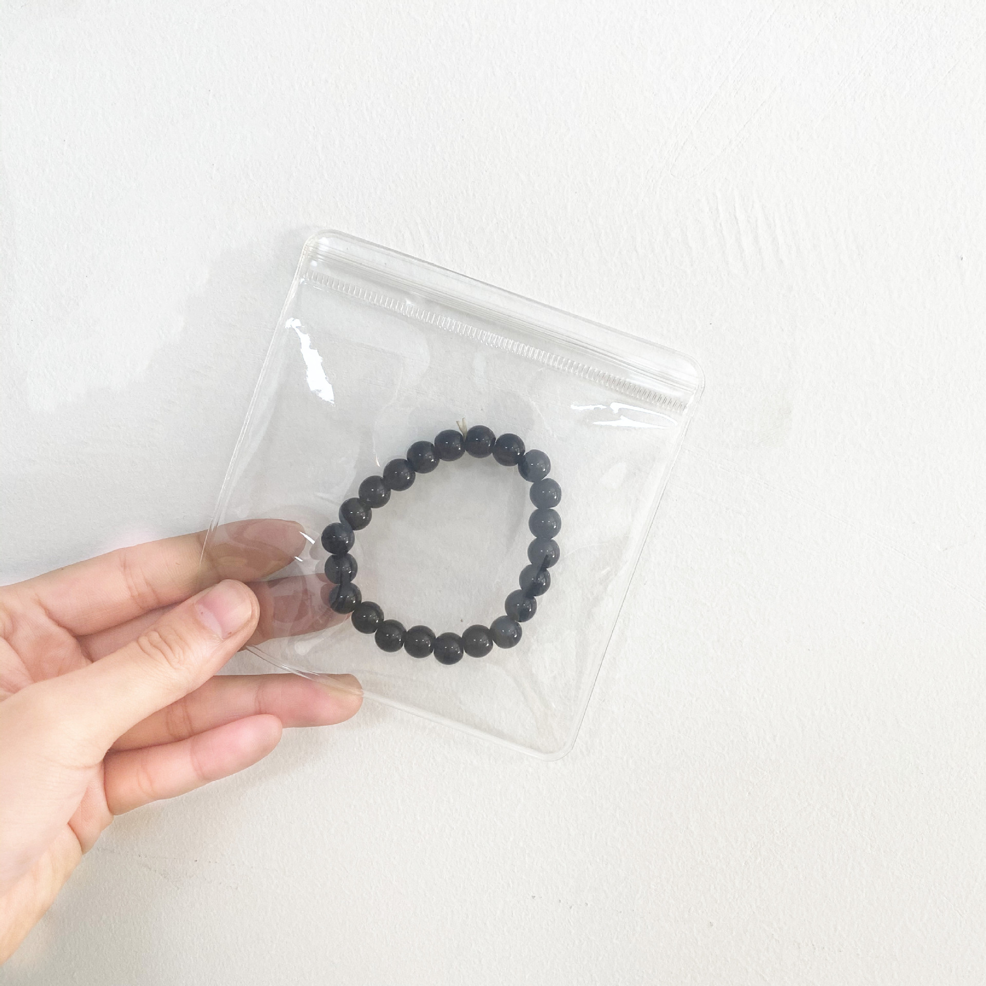 Shenzhen PVC Self-sealing Bag 26 Silk 48 Silk Thickened Transparent Jewelry Packaging Bag Ring Necklace Jewelry Pocket