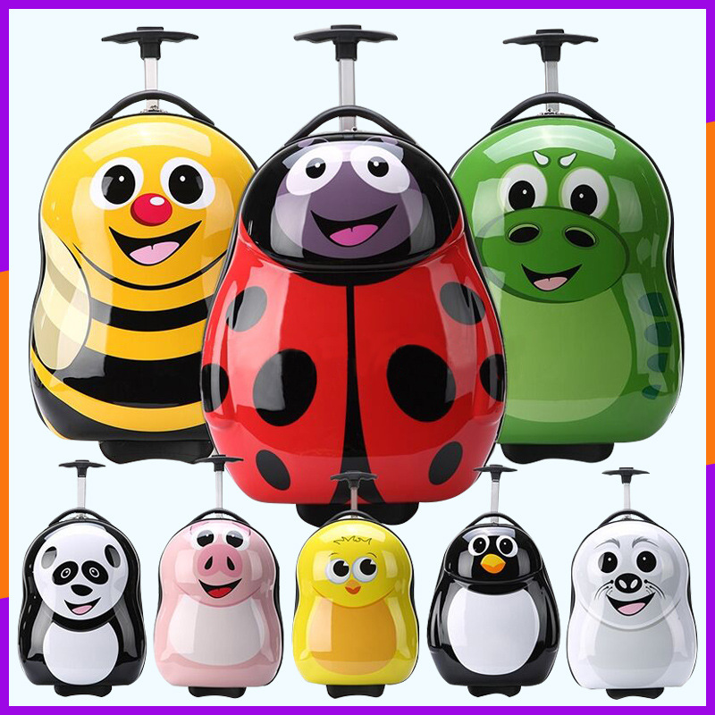 Factory wholesale children's trolley case men's and women's cartoon luggage animal suitcase can be printed logo mother and child gifts
