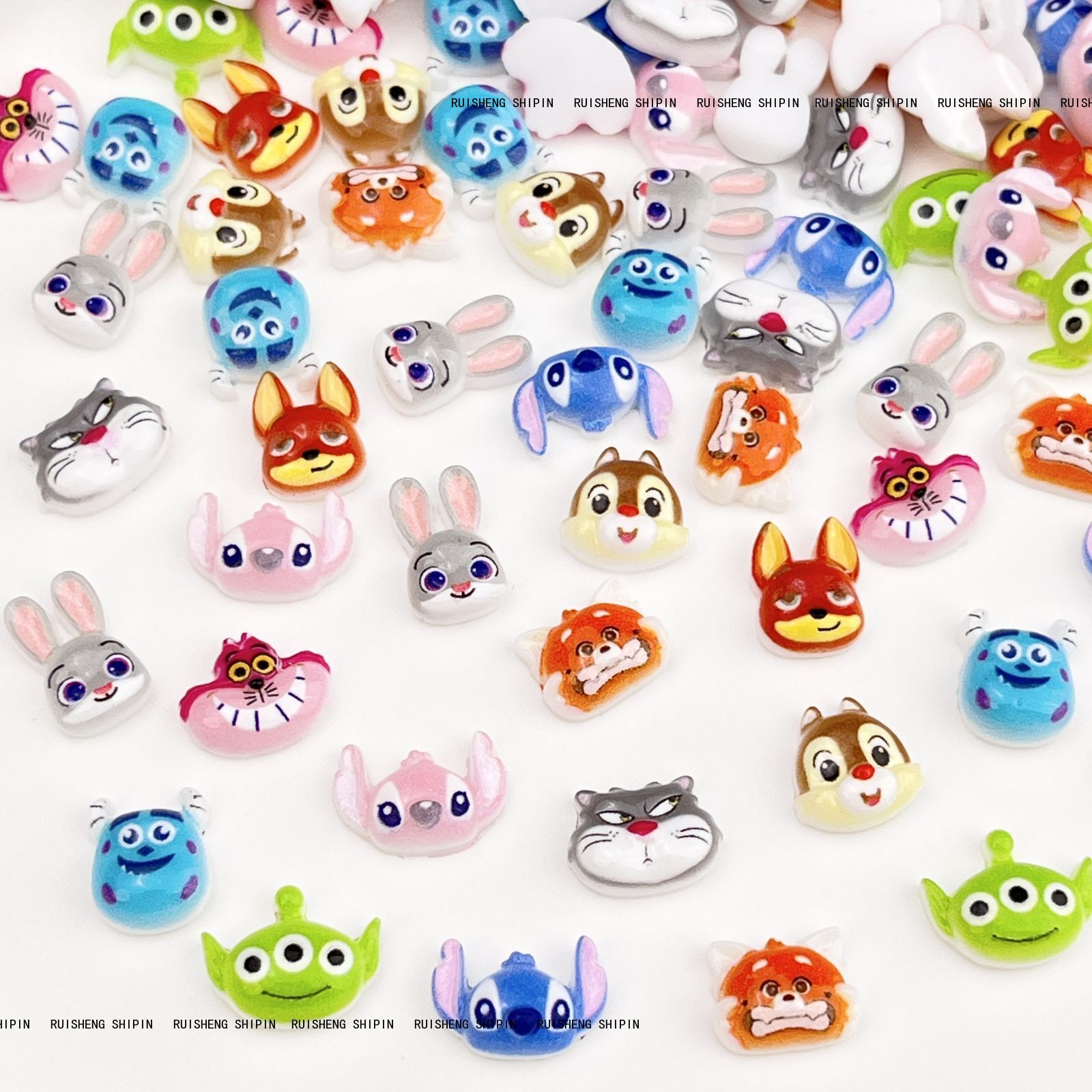 New Animal City Cartoon Nail Art Jewelry Luminous Cute Three-dimensional Long Ear Rabbit Animation Resin DIY Nail Accessories