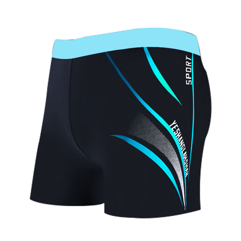Swimming trunks men's enlarged and fattened hot spring swimming trunks quick-drying training anti-embarrassment boxer Sports men's swimming trunks wholesale