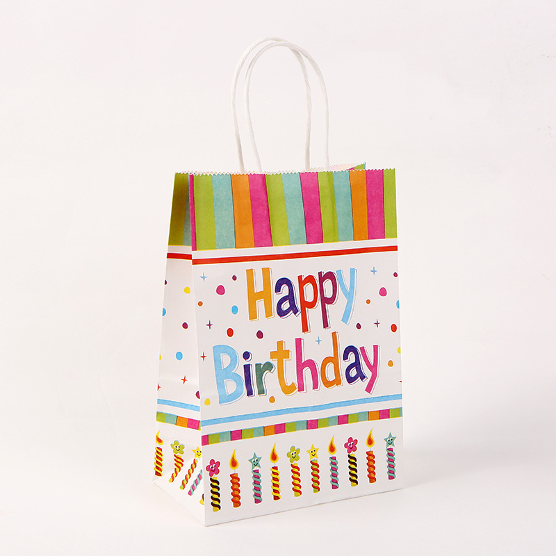 Kraft Paper Bag Party Birthday Series Handbag Clothing Gift Packaging Bag Packaging Paper Bag