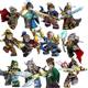 Diku Three Kingdoms Little Xia Series Zhao Yun Guan Yu Zhang Fei Lu Bu Military Generals Soldiers Children's Assembled Building Blocks Toys