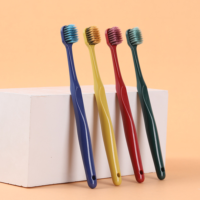 Shake Tone Same Wide Head Toothbrush Korean Macaron Couple Japanese Series 2 Pack Soft Hair Toothbrush Small Plate Couple Toothbrush