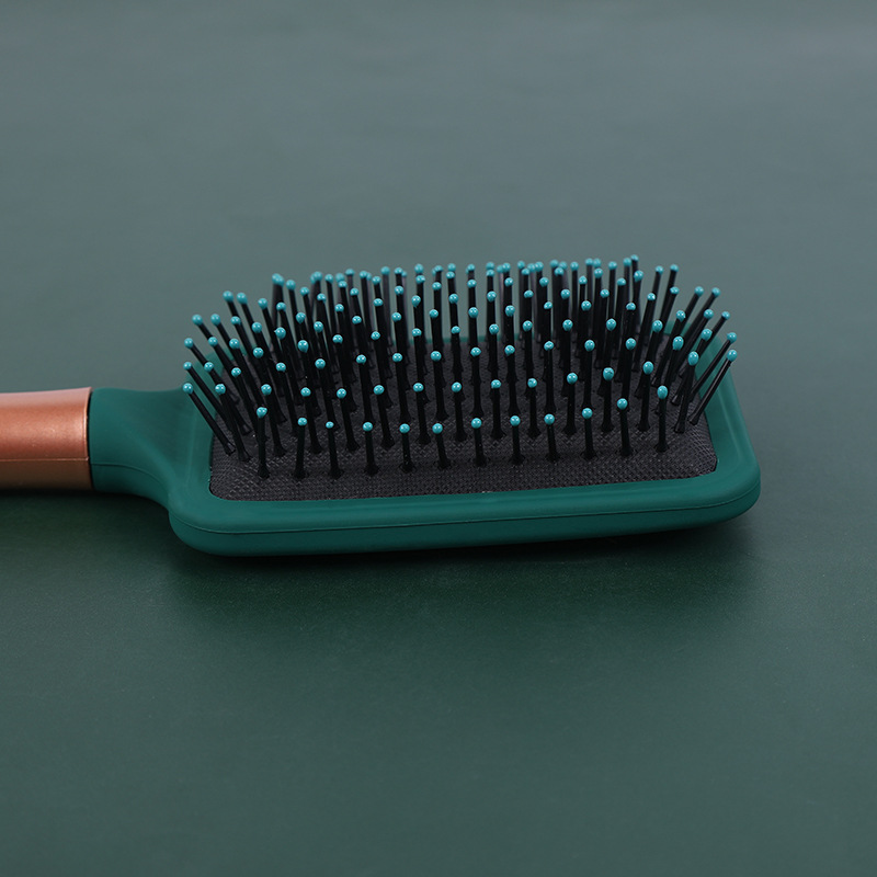 Massage comb dark green elastic paint air bag comb lady hair negative ion curly hair comb printed logo air cushion comb
