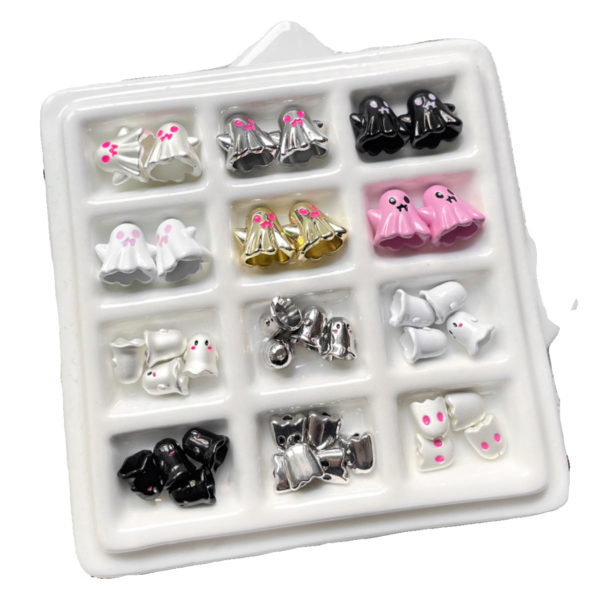 Halloween ghost a floating beads funny spacer beads DIY jewelry bracelet necklace mobile phone chain beaded accessories material