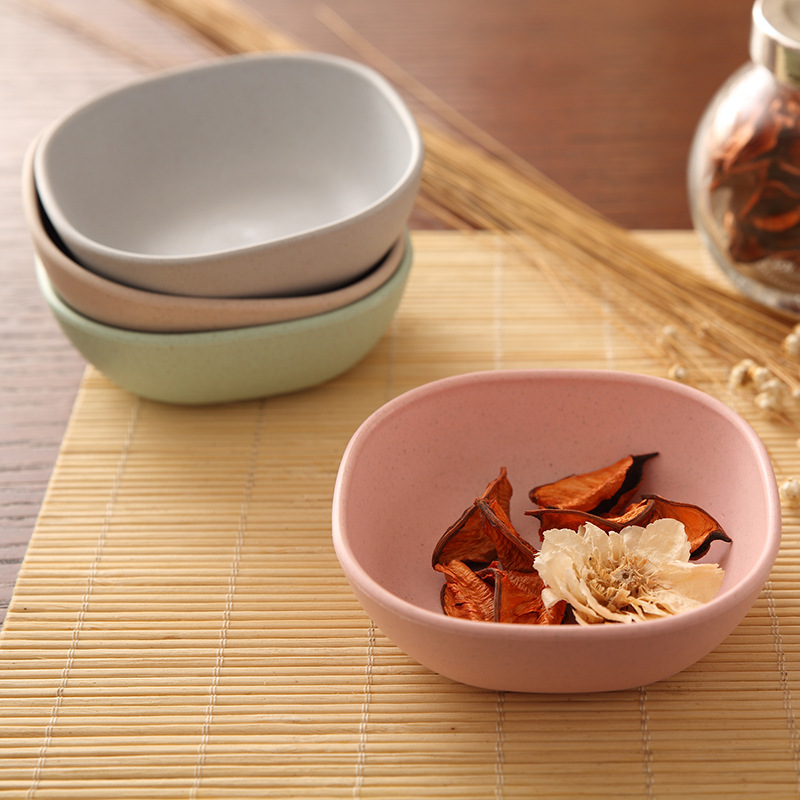 Tableware Bowl Butterfly Plate Spitting Bone Dish Small Plate Hot Pot Seasoning Soy Sauce Dish Simple Bamboo Fiber Sauce Dish
