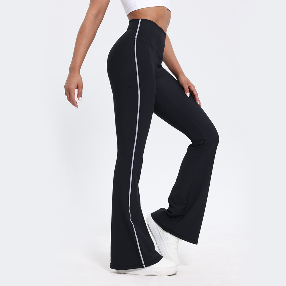 Yoga Pants Women's High Waist Hip Lifting Fitness Running Training Sports Pants Slight-fit Slim-fit Flare Pants for Outer Wear