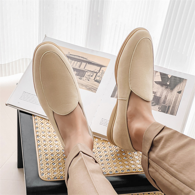 Spring 2024 New Loafers Slip-on Doug Shoes European and American Foreign Trade Cross-border Amazon Large Size Men's Shoes