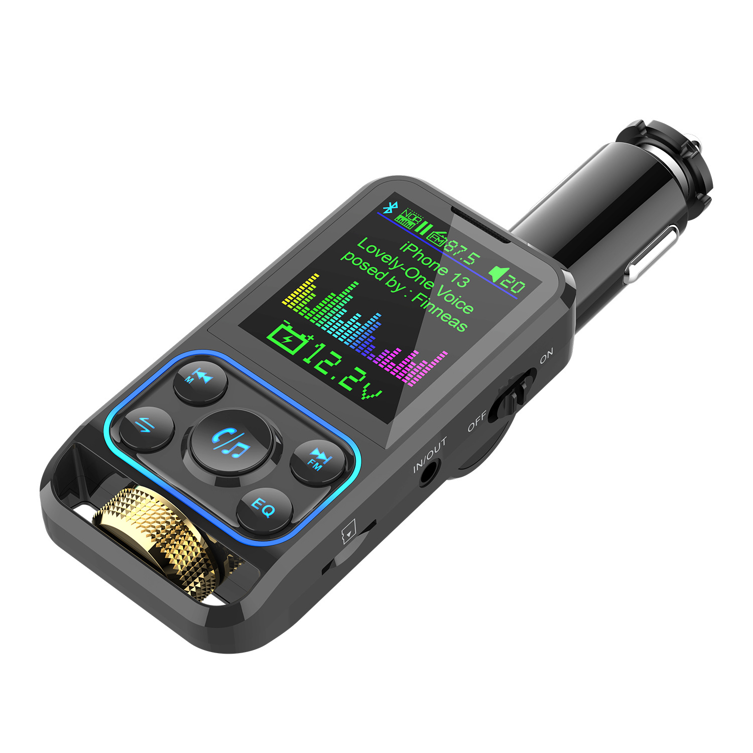 Car Bluetooth MP3 Player Hands-free Lossless Sound Quality HD Frequency Display Car MP3 Charger Super Fast Charge