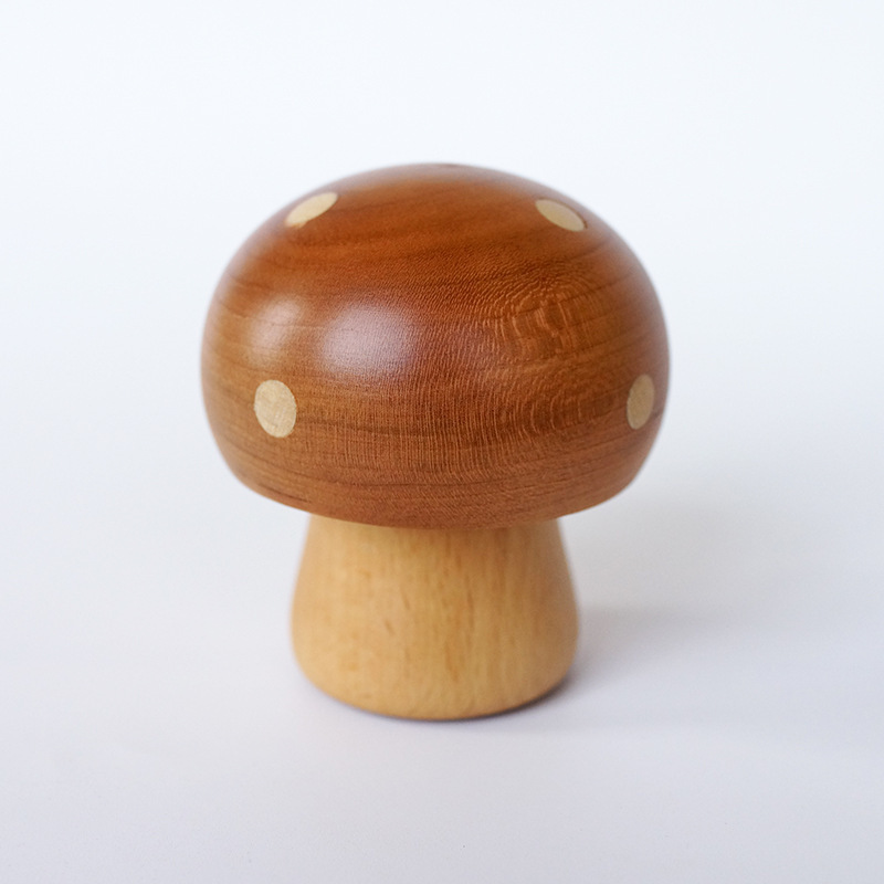 木製オルゴール置物回転可能キノコオルゴール手作り女の子誕生日プレゼント子供木製おもちゃ|undefined