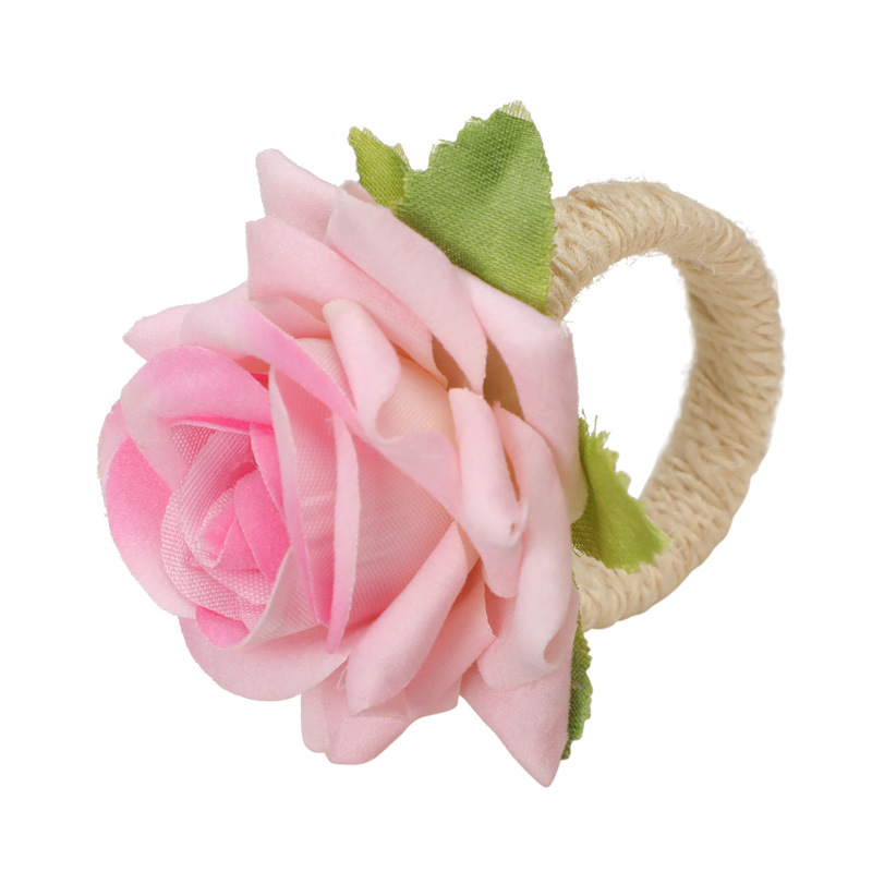 Artificial Napkin Buckle Western-style Hotel Mouth Cloth Ring Handmade Creative Mori Rose Napkin Ring New Napkin Buckle