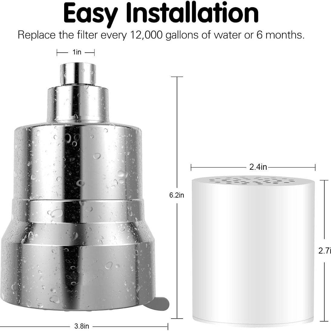Cross-border New Water Purifier Multi-layer Filter Household Tap Water Bathing Shower Integrated Shower Bath Filter