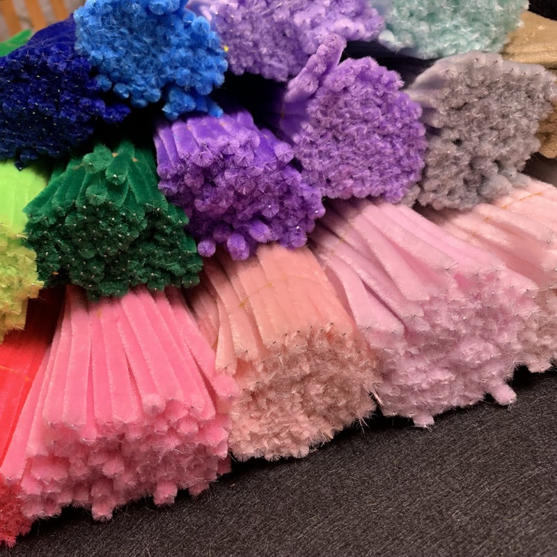 Encryption [6mm Twist Bar] DIY Color Tops Children's Handmade Material Dinosaur Velvet Bouquet Root Plush Strip