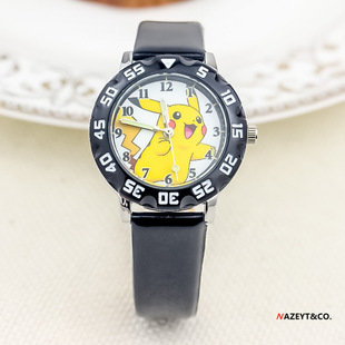 Foreign trade new children's digital shell luminous animation watch boys and girls belt cartoon electronic watch