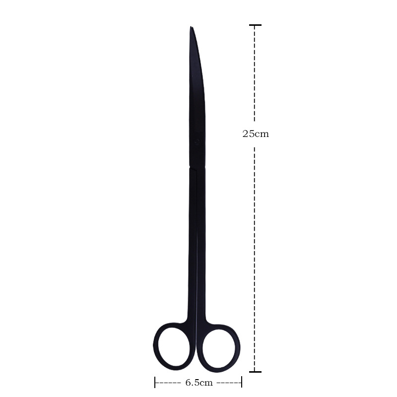 Factory stainless steel water grass scissors seaweed trimming tool aquarium scissors straight shear curved shear wave shear tool shear set