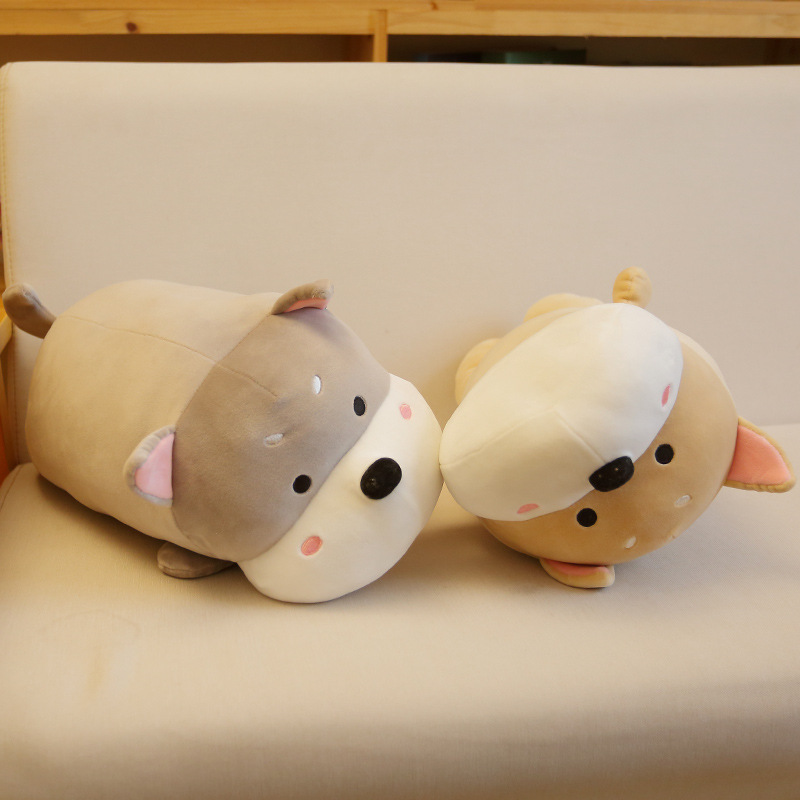 ins soft cute papa dog prone posture pillow cute dog Doll Girl heart plush toy sofa decoration wholesale