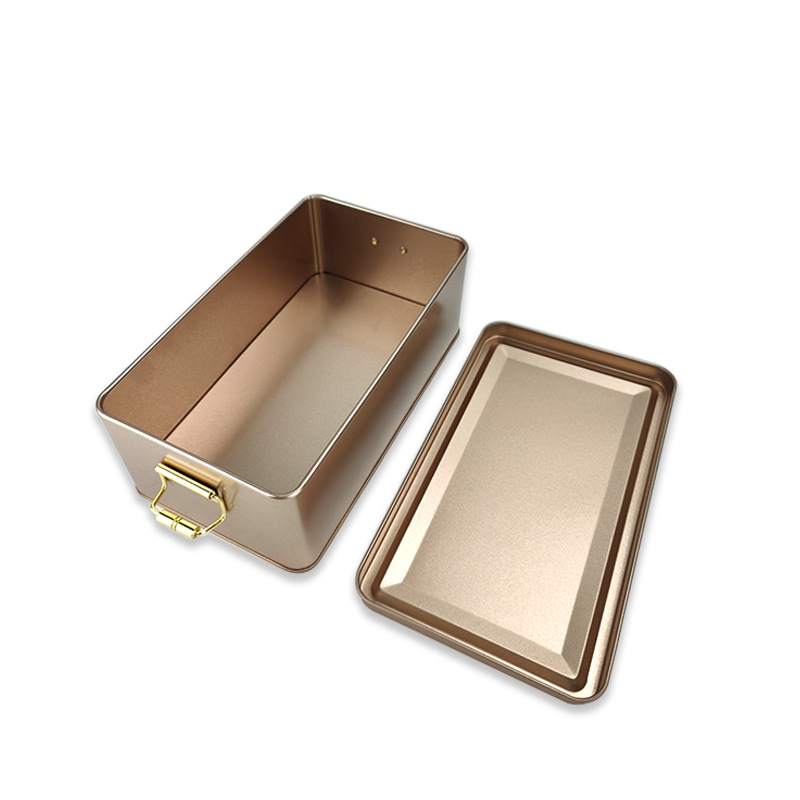in stock Pineapple Crisp Iron Box Frosted Multi-Size Food Grade Metal Box Moon Cake Pastry Biscuit Candy Snap Iron Box