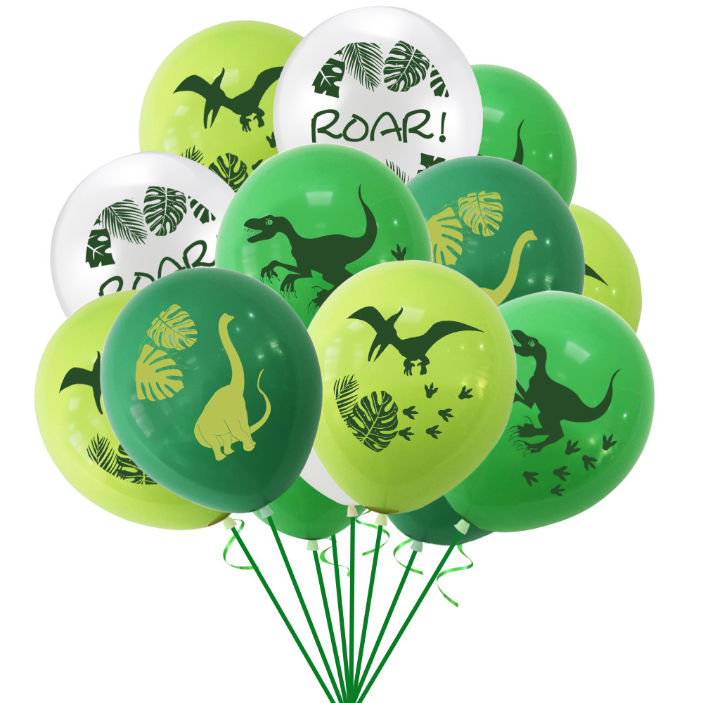 Amazon 12 Inch Dinosaur Theme Latex Balloon Combination Set Birthday Party Party Decorative Dinosaur Balloon