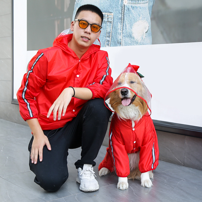 防水犬服大型犬ゴールデンレトリバーフレンチブルドッグビションラブラドール猫レインコート屋外防水用品|undefined