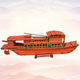 Nanhu red boat sailing model assembled wooden 3diy handmade simulation three-dimensional puzzle patriotic education wholesale