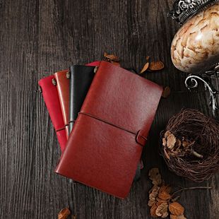 A6 Handbook Business Printable logo Notebook Travel Storage Strap Handbook Simple ins Notepad