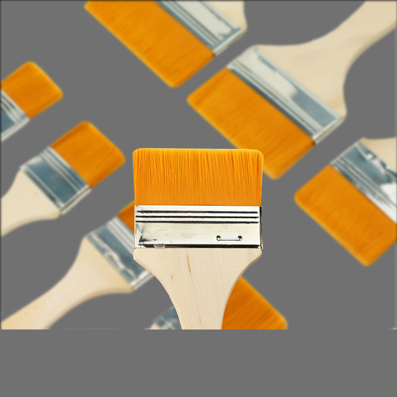 Nylon wool board brush painting brush oil painting paint wooden handle brush art brush barbecue brush nylon food brush